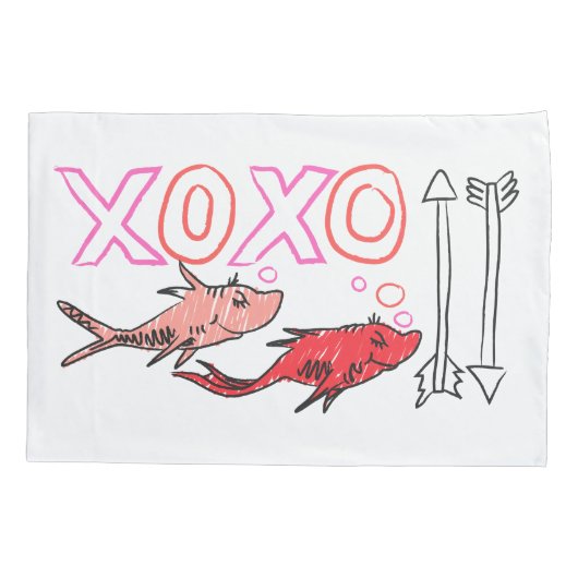 Dr. Seuss Valentijn | XOXO-ontwerp Kussensloop (Achterkant-Links)