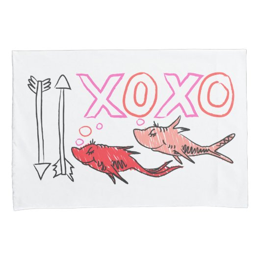 Dr. Seuss Valentijn | XOXO-ontwerp Kussensloop (Voorkant-Rechts)