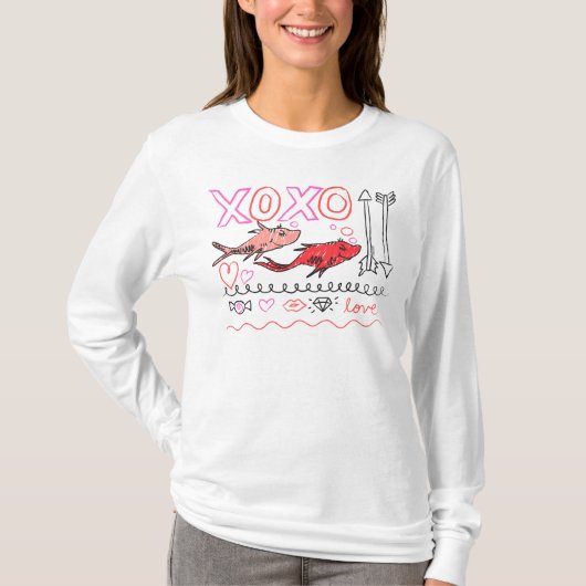 Dr. Seuss Valentijn | XOXO-ontwerp T-shirt (Voorkant)