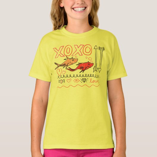 Dr. Seuss Valentijn | XOXO-ontwerp T-shirt (Voorkant)