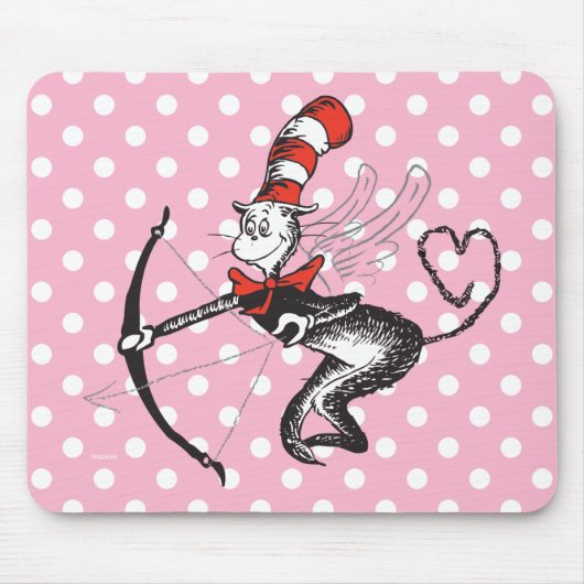 Dr. Seuss Valentijnkaart | De Kat in de Hoed Cupid Muismat (Voorkant)