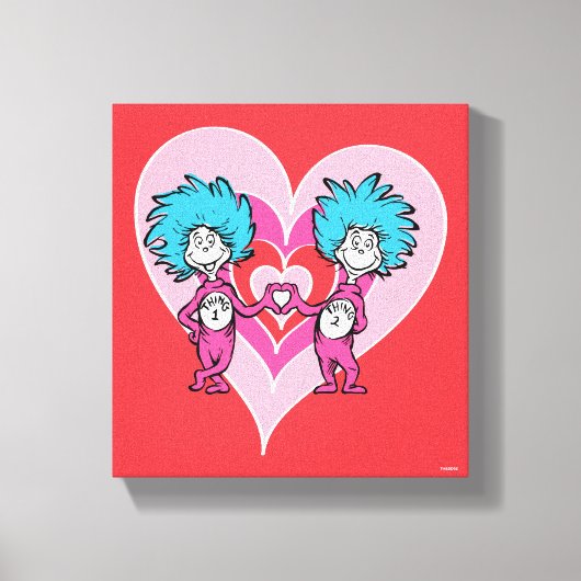 Dr. Seuss Valentijnkaart | Ding 1 Ding 2 Canvas Afdruk (Voorkant)