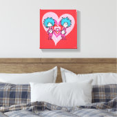 Dr. Seuss Valentijnkaart | Ding 1 Ding 2 Canvas Afdruk (Insitu (Slaapkamer))