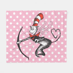 Dr. Seuss Valentijnsdag De Kat in de Hoed Cupido Fleece Deken