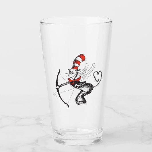 Dr. Seuss Valentijnsdag | De Kat in de Hoed Cupido Glas (Voorkant)