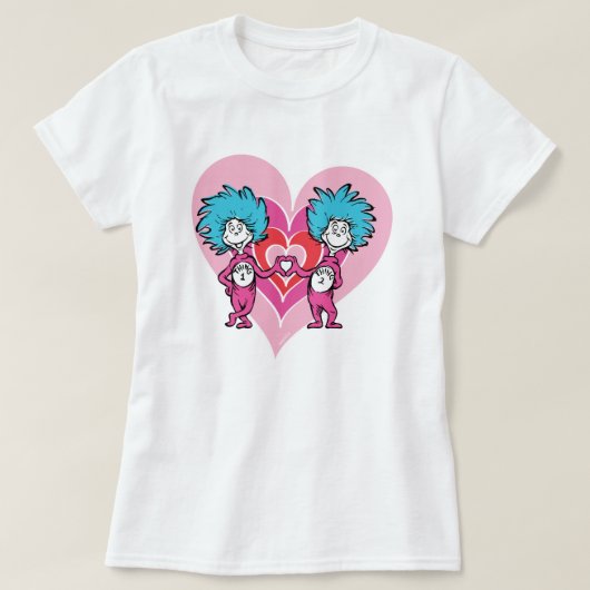 Dr. Seuss Valentijnsdag | Ding Een Ding Twee T-shirt (Design voorkant)