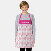 Dr. Seuss Valentijnsdag | Roze Argyle Hoed van de Schort (Gedragen)