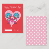 Dr. Seuss Valentine | Thing 1 Thing 2 Card Notitiekaartje (Voorkant / Achterkant)
