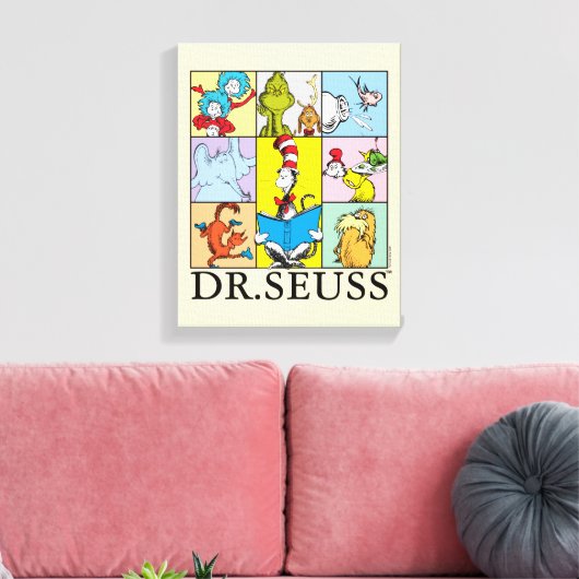 Dr. Seuss | Verhalen grafisch Canvas Afdruk (Insitu (Woonkamer))