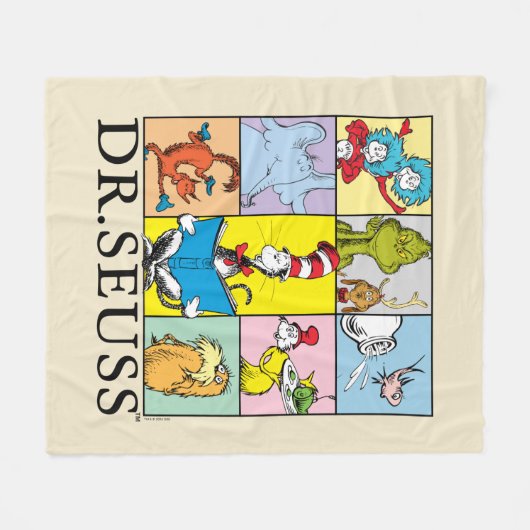 Dr. Seuss | Verhalen grafisch Fleece Deken (Voorkant (Horizontaal))