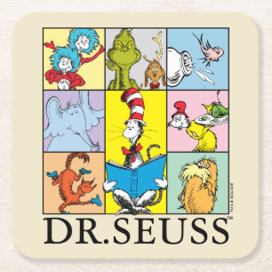 Dr. Seuss   Verhalen grafisch Kartonnen Onderzetters