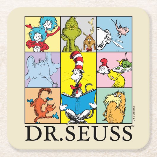 Dr. Seuss | Verhalen grafisch Kartonnen Onderzetters (Voorkant)
