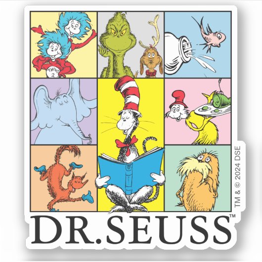 Dr. Seuss | Verhalen grafisch Sticker (Voorkant)