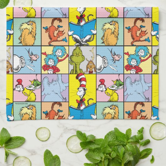 Dr. Seuss | Verhalen grafisch Theedoek (Gevouwen)