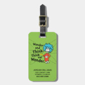 Dr. Seuss | Verwondering en denken. Denk en verwon Bagagelabel (Voorkant verticaal)