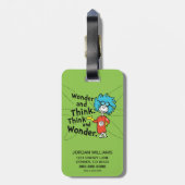 Dr. Seuss | Verwondering en denken. Denk en verwon Bagagelabel (Achterkant verticaal)