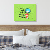 Dr. Seuss | Verwondering en denken. Denk en verwon Canvas Afdruk (Insitu (Slaapkamer))