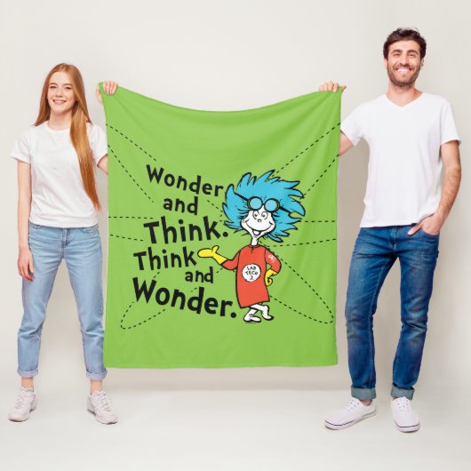 Dr. Seuss | Verwondering en denken. Denk en verwon Fleece Deken (In situ)