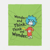 Dr. Seuss | Verwondering en denken. Denk en verwon Fleece Deken (Voorkant)