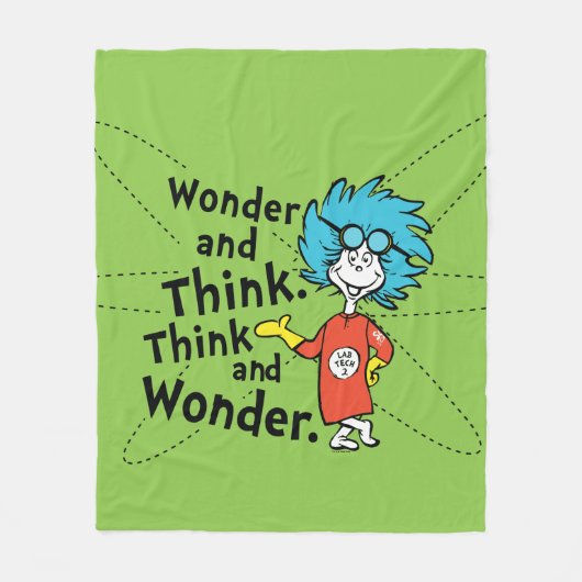 Dr. Seuss | Verwondering en denken. Denk en verwon Fleece Deken (Voorkant)