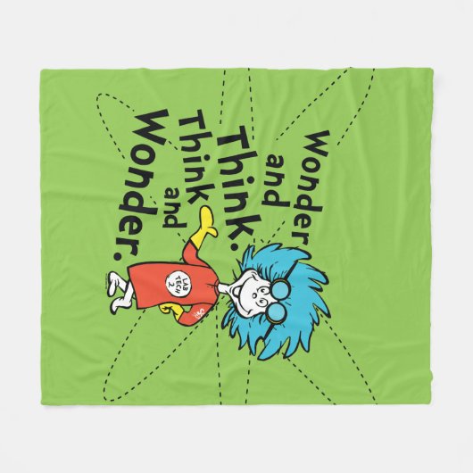 Dr. Seuss | Verwondering en denken. Denk en verwon Fleece Deken (Voorkant (Horizontaal))