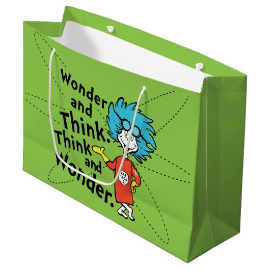 Dr. Seuss | Verwondering en denken. Denk en verwon Groot Cadeauzakje (Voorkant Gekanteld)