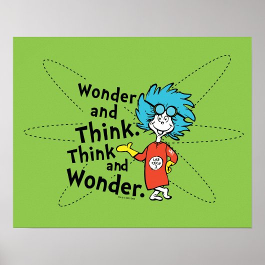 Dr. Seuss | Verwondering en denken. Denk en verwon Poster (Voorkant)