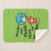 Dr. Seuss | Verwondering en denken. Denk en verwon Sherpa Deken (Voorkant (horizontaal))