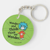 Dr. Seuss | Verwondering en denken. Denk en verwon Sleutelhanger (Achterkant)