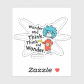 Dr. Seuss | Verwondering en denken. Denk en verwon Sticker (Vel)