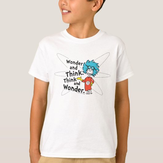 Dr. Seuss | Verwondering en denken. Denk en verwon T-shirt (Voorkant)