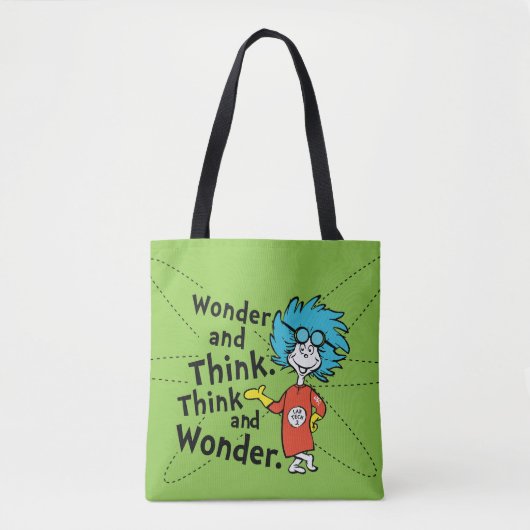 Dr. Seuss | Verwondering en denken. Denk en verwon Tote Bag (Voorkant)