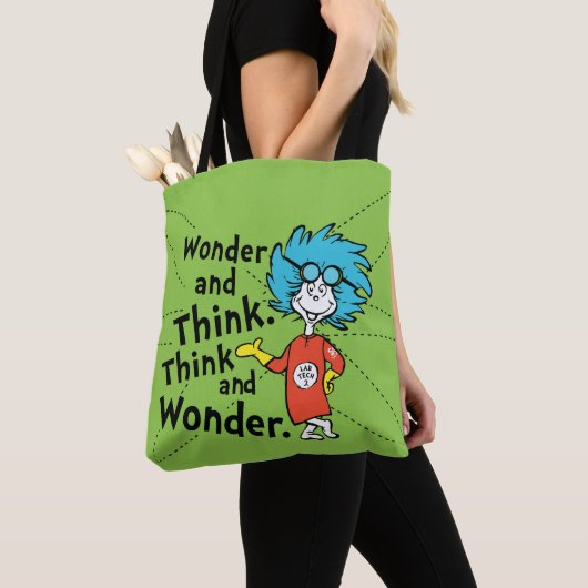 Dr. Seuss | Verwondering en denken. Denk en verwon Tote Bag (Dichtbij)