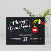 Dr. Seuss | vrolijk Grinch Kerstmis Folie Grinch H Folie Feestdagenkaart (Staand Voorkant)