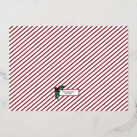 Dr. Seuss | vrolijk Grinch Kerstmis Folie Grinch H Folie Feestdagenkaart (Achterkant)