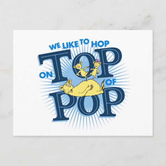 Dr. Seuss | We Like To Hop On Top Of Pop Briefkaart (Voorkant)