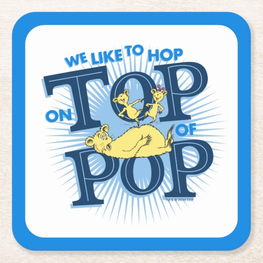 Dr. Seuss | We springen graag op de top van Pop Kartonnen Onderzetters (Voorkant)