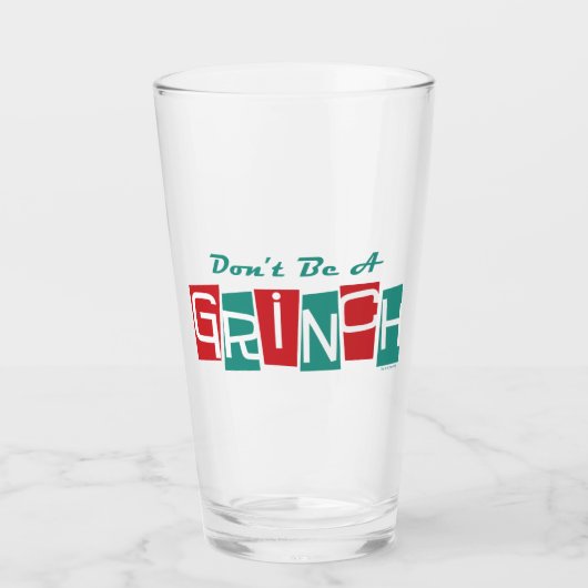 Dr. Seuss | Wees geen Grinch Glas (Voorkant)