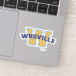 Dr. Seuss | Who-ville Athletic Logo Sticker<br><div class="desc">Wie is die in Who-ville. Het gaat allemaal om wie. Deze afbeelding is voorzien van de Who-ville Athletic Logo.</div>