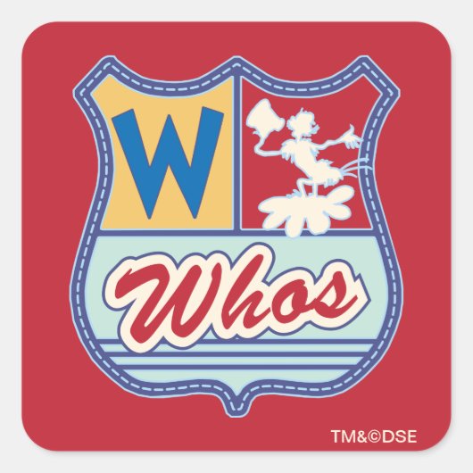 Dr. Seuss | Who-ville - Whos Crest Vierkante Sticker (Voorkant)
