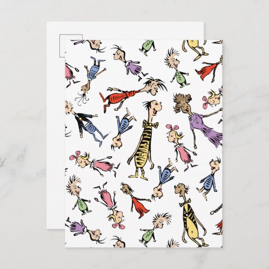 Dr. Seuss Whoville Characters Festive Pattern Briefkaart (Voorkant / Achterkant)