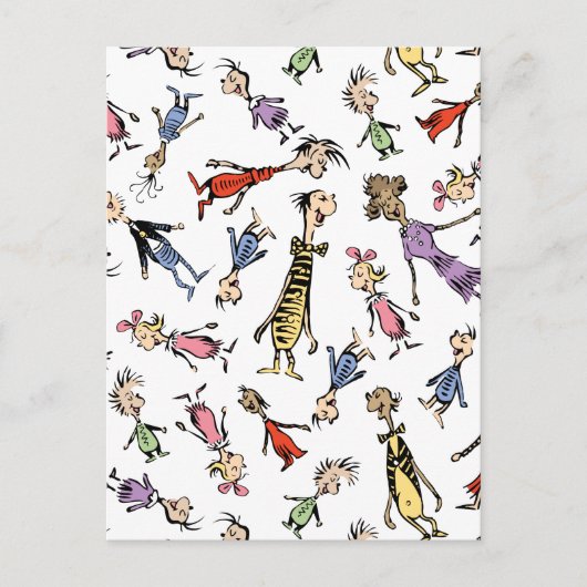 Dr. Seuss Whoville Characters Festive Pattern Briefkaart (Voorkant)