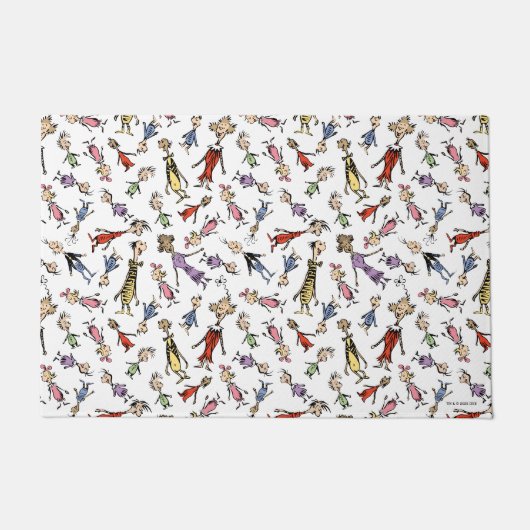 Dr. Seuss Whoville Characters Festive Pattern Deurmat (Voorkant)