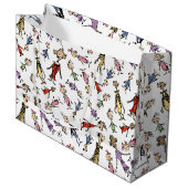 Dr. Seuss Whoville Characters Festive Pattern Groot Cadeauzakje (Voorkant Gekanteld)