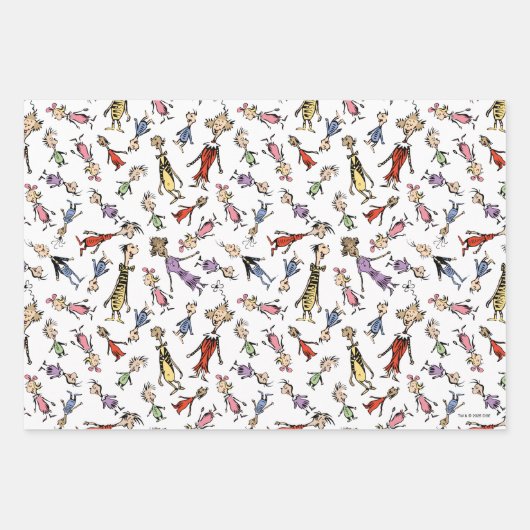 Dr. Seuss Whoville Characters Festive Pattern Inpakpapier Vel (Voorkant 2)