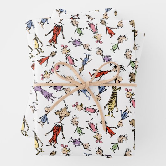 Dr. Seuss Whoville Characters Festive Pattern Inpakpapier Vel (In situ)
