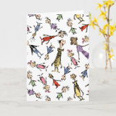 Dr. Seuss Whoville Characters Festive Pattern Kaart (Gele Bloem)