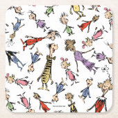 Dr. Seuss Whoville Characters Festive Pattern Kartonnen Onderzetters (Voorkant)