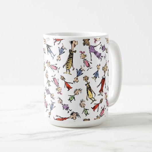 Dr. Seuss Whoville Characters Festive Pattern Koffiemok (Voorkant rechts)