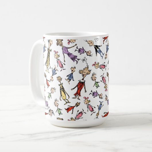 Dr. Seuss Whoville Characters Festive Pattern Koffiemok (Voorkant links)